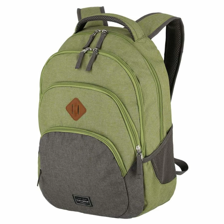 Travelite Basics Rucksack Melange Grün-Grau 3 Travelite Basics Rucksack Melange Grün-Grau