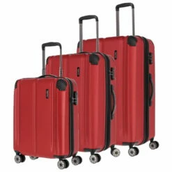 Travelite City 4-Rollen Trolley-Set 3tlg. S-M-L Rot