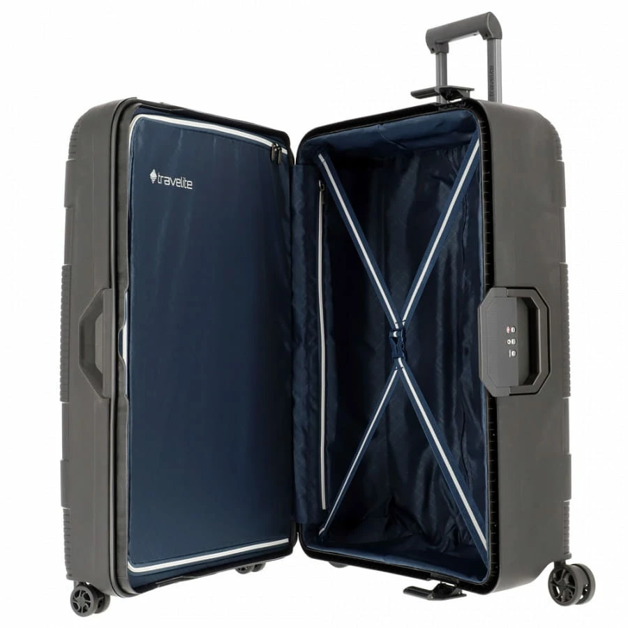 Travelite Korfu 4-Rollen Trolley-Set 3tlg S-M-L Schwarz 6 Travelite Korfu 4-Rollen Trolley-Set 3tlg S-M-L Schwarz – Bild 4