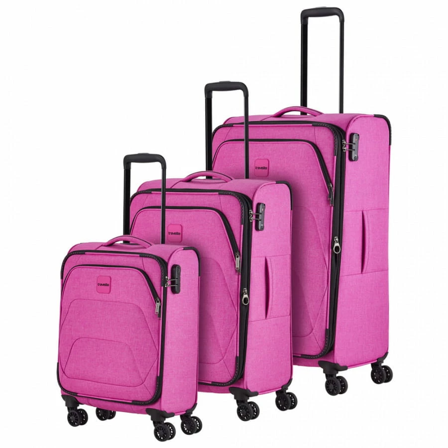 Travelite Adria Trolley-Set S-M-L Pink 3 Travelite Adria Trolley-Set S-M-L Pink