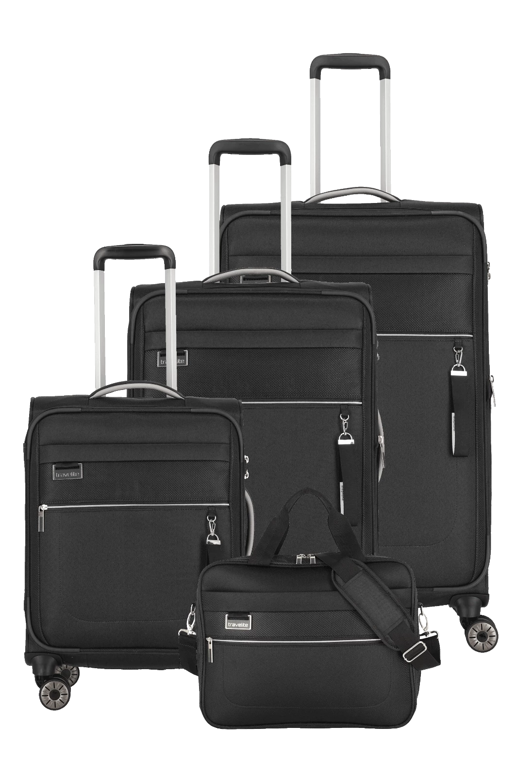 Travelite Miigo Trolley-Set 4tlg S-M-L Und Bordtasche Nachtschwarz 3 Travelite Miigo Trolley-Set 4tlg S-M-L Und Bordtasche Nachtschwarz