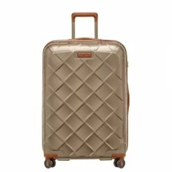 Stratic Leather And More 4-Rollen Trolley L 76 Cm Champagner